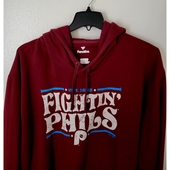 Men's Fanatics PHILADELPHIA PHILLIES Fightin Phils Hoodie Sz 5XL Big & Tall MLB - Picture 2 of 7
